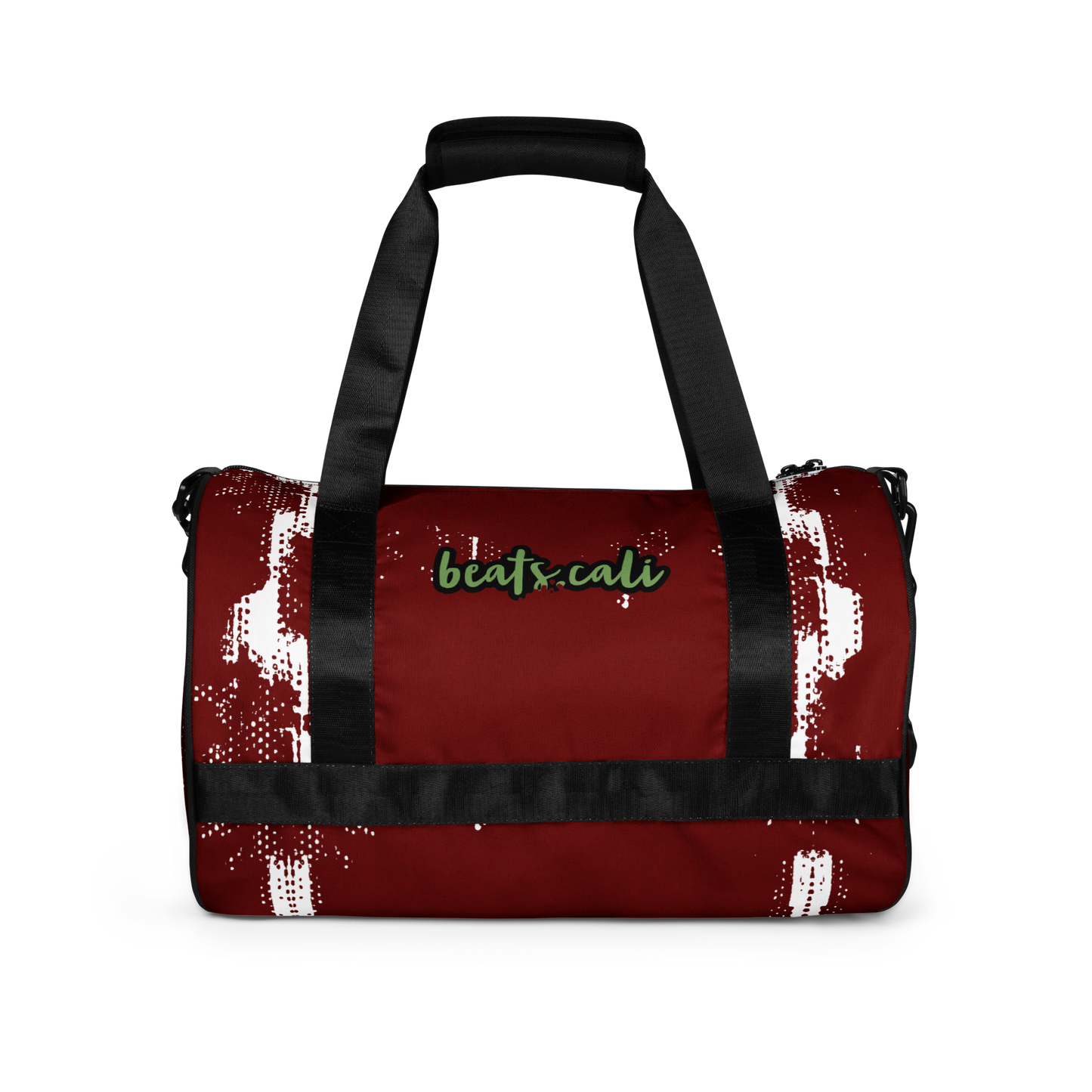 Crafted from durable 100% polyester and featuring sturdy, water-resistant fabric, this gym bag from beats.cali. combines fun with functionality. Perfect for stashing your workout essentials, it comes equipped with plenty of pockets to keep you organized. The fabric weight of 9.91 oz/yd² (336 g/m²) ensures durability.