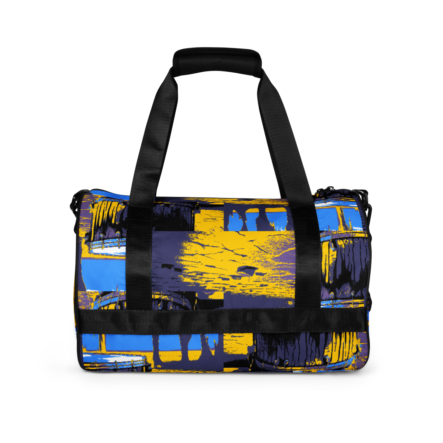 Experience the perfect blend of durability, style, and artistic flair with beats.cali Gym Bag. Crafted from premium, water-resistant materials, this bag is built to withstand the rigors of your daily workout routine. Its sleek design and vibrant art-themed patterns make a bold statement wherever you go. Featuring multiple compartments and pockets, it offers ample storage space for all your gym essentials, keeping you organized and ready to conquer your fitness goals.