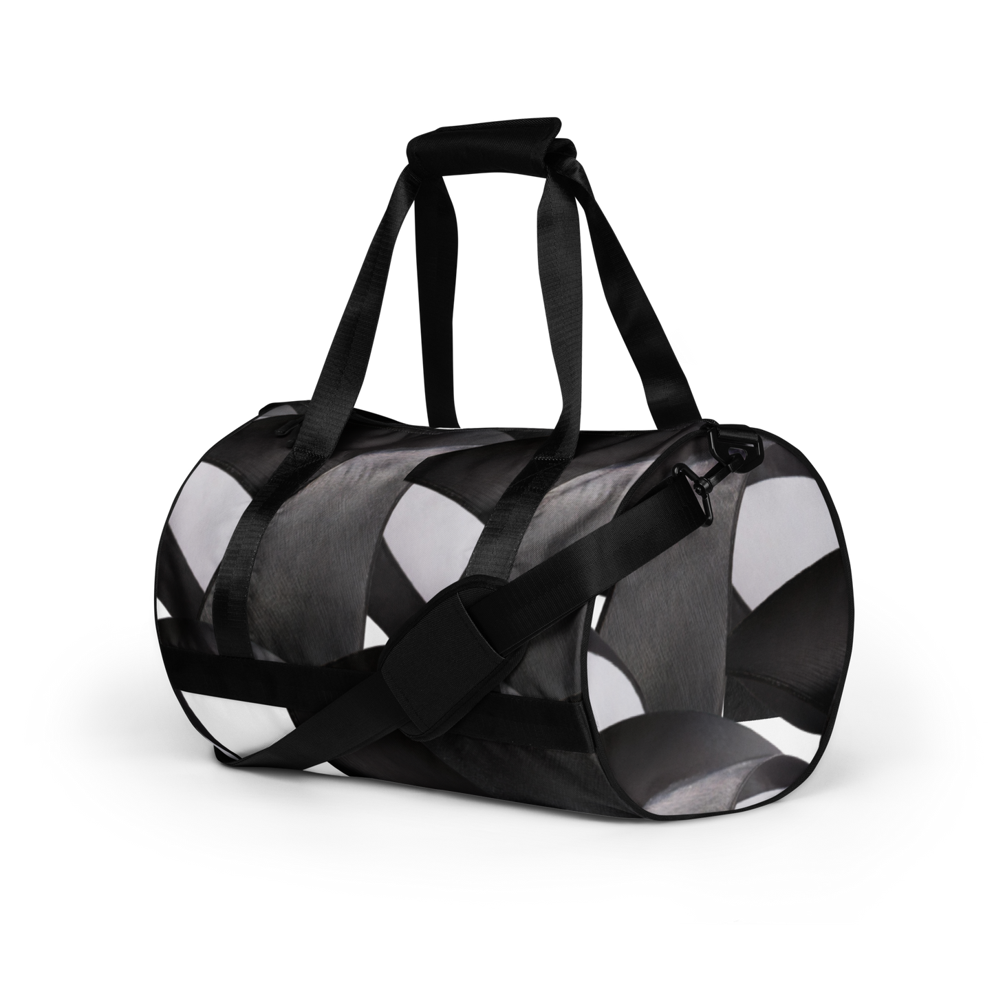 Crafted from durable 100% polyester and featuring sturdy, water-resistant fabric, this gym bag from beats.cali. combines fun with functionality. Perfect for stashing your workout essentials, it comes equipped with plenty of pockets to keep you organized. The fabric weight of 9.91 oz/yd² (336 g/m²) ensures durability.