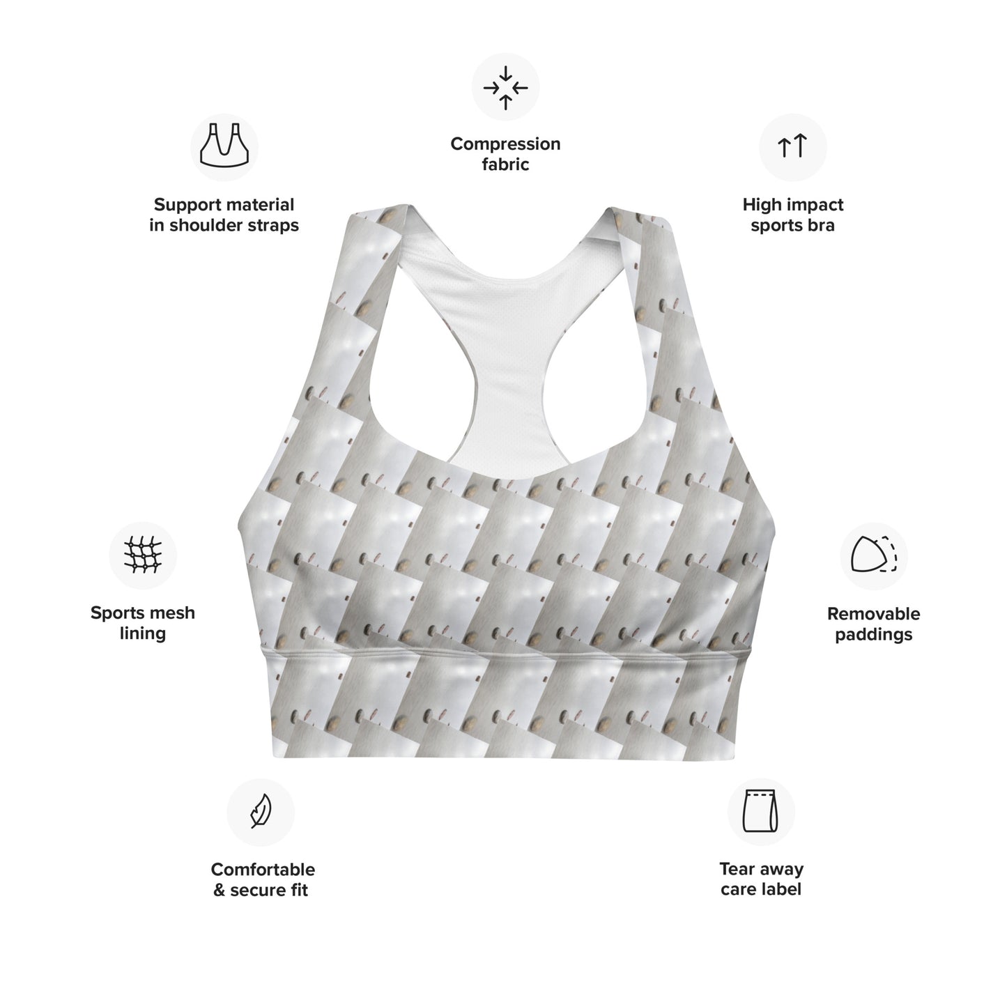 Longline sports bra
