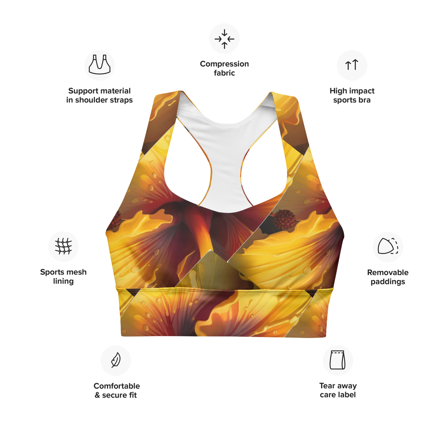 Longline sports bra