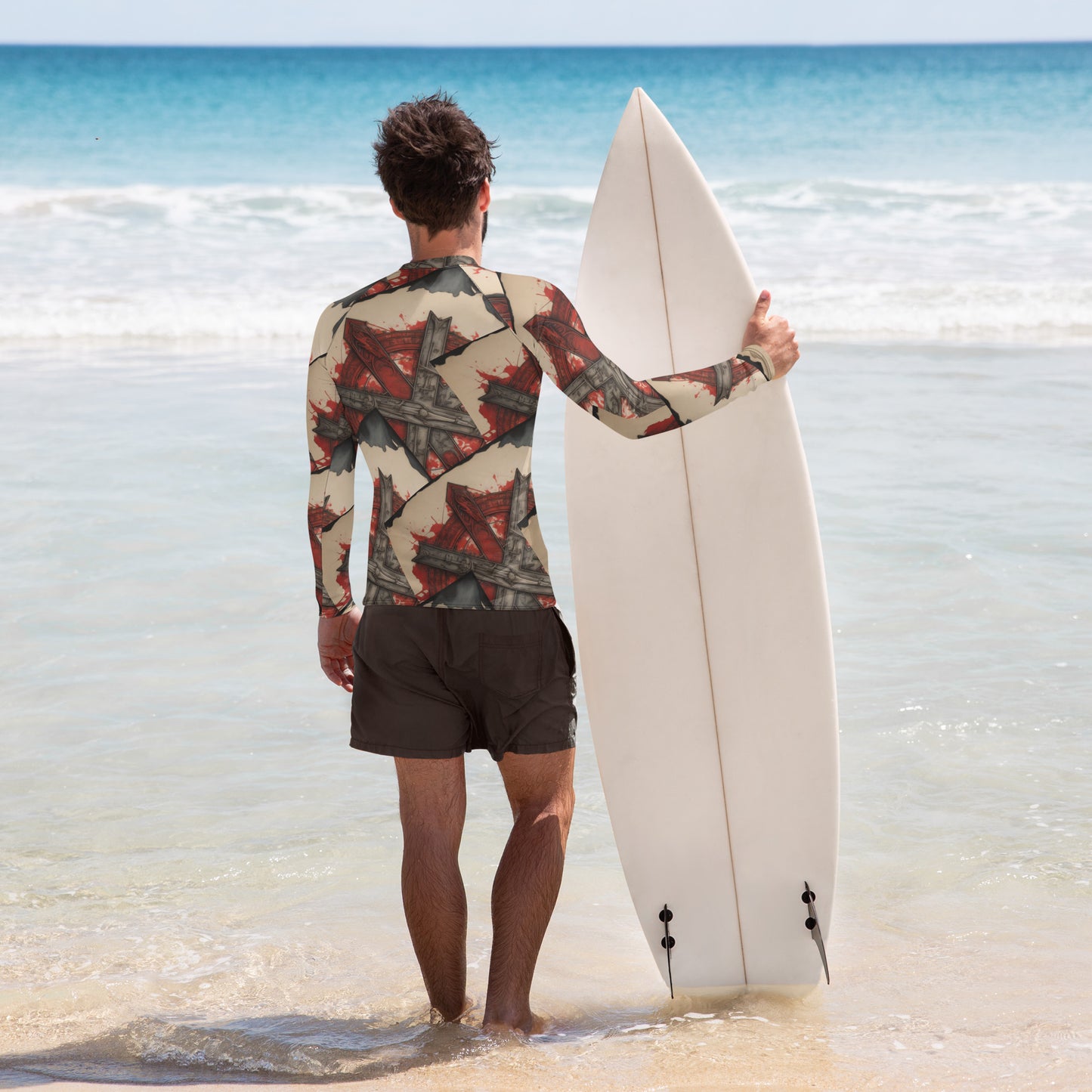 Constructed from 82% polyester and 18% spandex, this rash guard features a soft, four-way stretch fabric that contours perfectly to your body, thus providing unmatched comfort during all activities. Engage confidently; with your skin safeguarded against damaging UV rays, its UPF 50+ protection ensures that ultimate protection. With flat ergonomic seams and cover stitching, beats.cali’s rash guards are built for endurance, letting you concentrate on your performance without concern for wear and tear.