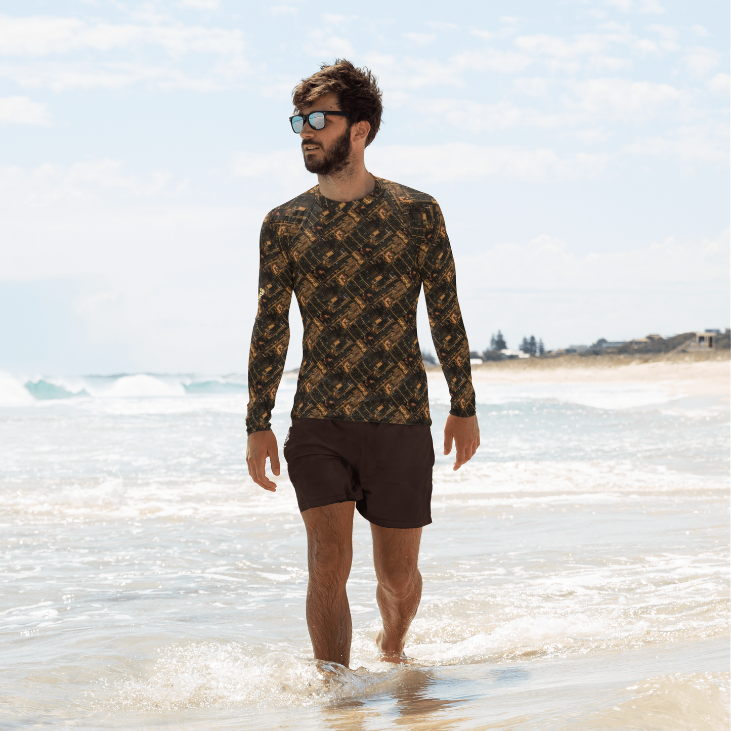 Constructed from 82% polyester and 18% spandex, this rash guard features a soft, four-way stretch fabric that contours perfectly to your body, thus providing unmatched comfort during all activities. Engage confidently; with your skin safeguarded against damaging UV rays, its UPF 50+ protection ensures that ultimate protection. With flat ergonomic seams and cover stitching, beats.cali’s rash guards are built for endurance, letting you concentrate on your performance without concern for wear and tear.