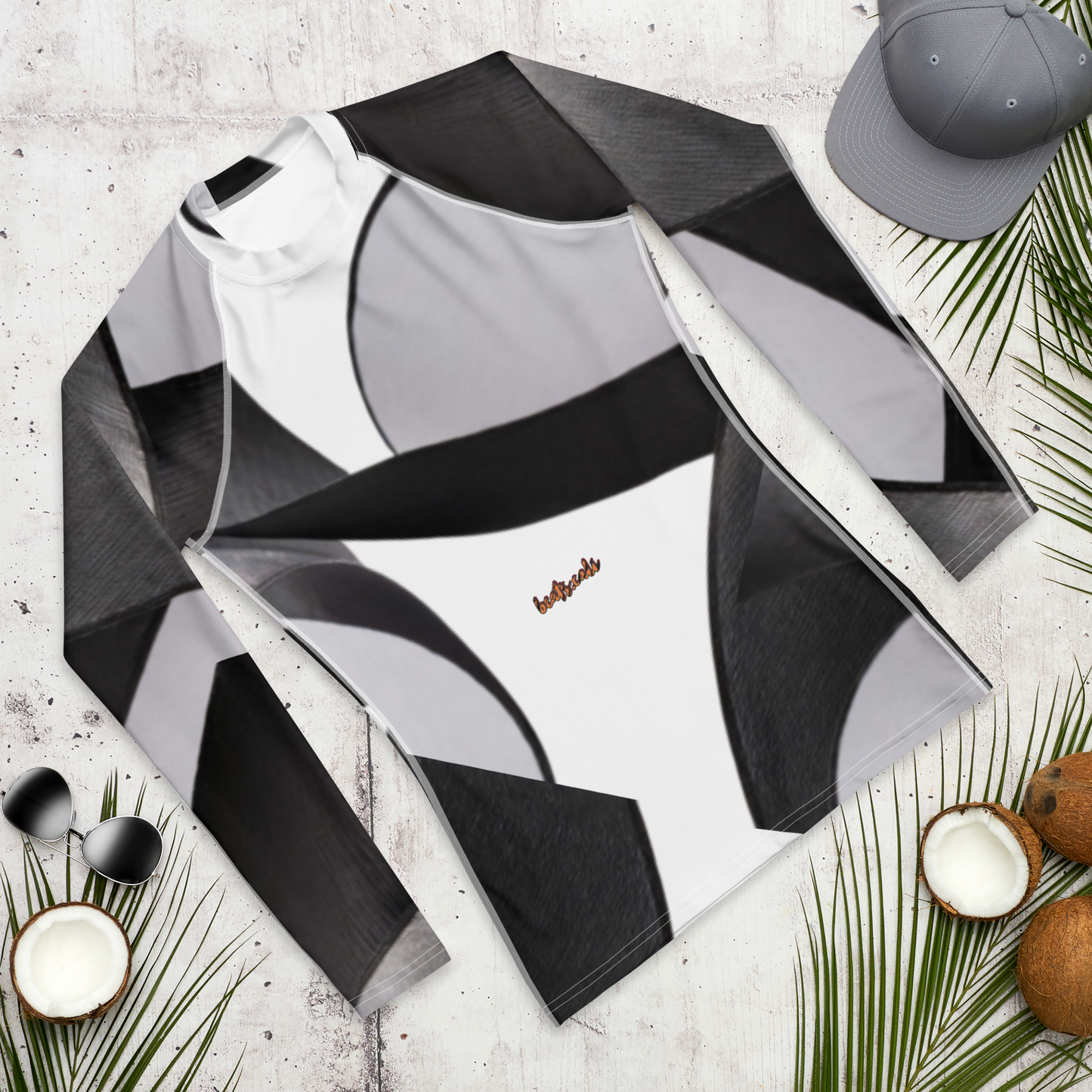 Constructed from 82% polyester and 18% spandex, this rash guard features a soft, four-way stretch fabric that contours perfectly to your body, thus providing unmatched comfort during all activities. Engage confidently; with your skin safeguarded against damaging UV rays, its UPF 50+ protection ensures that ultimate protection. With flat ergonomic seams and cover stitching, beats.cali’s rash guards are built for endurance, letting you concentrate on your performance without concern for wear and tear.