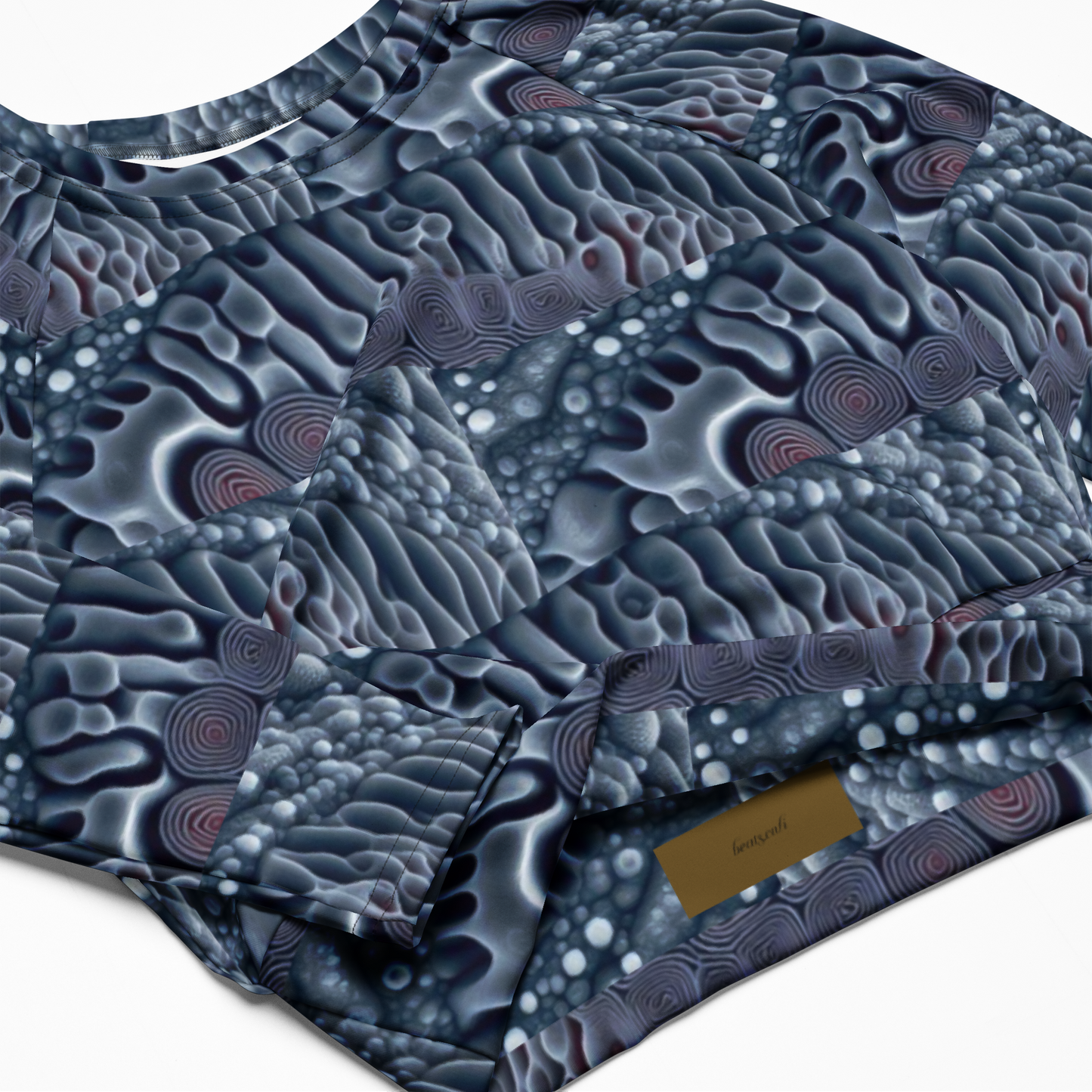 Recycled long-sleeve crop top