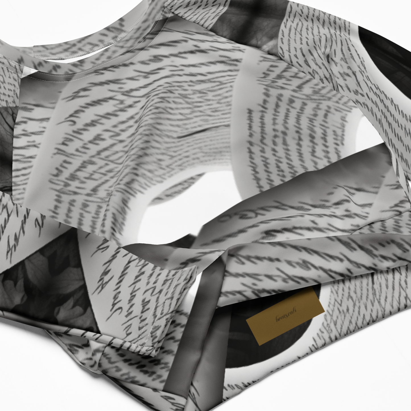 Recycled long-sleeve crop top