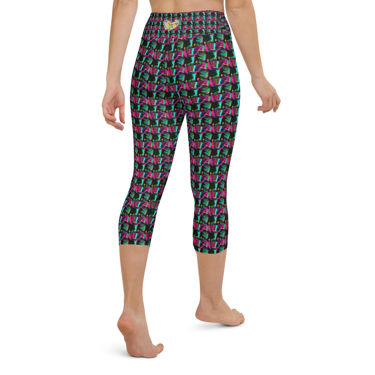 Art meets activewear! These yoga leggings are super soft, stretchy, and ultra-comfortable. Each pair crafted for both yoga sessions and everyday style, is precision-cut and hand-sewn after printing, offering a four-way stretch for optimal flexibility whilst the raised waistband ensures a secure fit and the smooth microfiber yarn of the blend of premium polyester and spandex adds to its comfort. All in all; just quality craftsmanship!