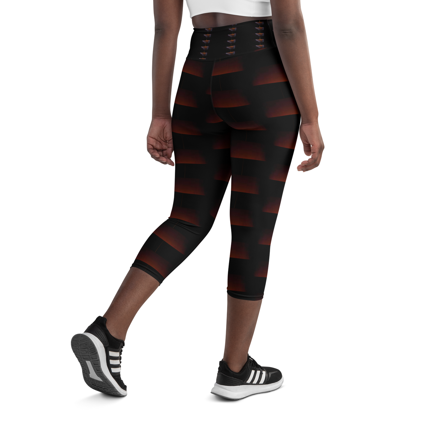 Art meets activewear! These yoga leggings are super soft, stretchy, and ultra-comfortable. Each pair crafted for both yoga sessions and everyday style, is precision-cut and hand-sewn after printing, offering a four-way stretch for optimal flexibility whilst the raised waistband ensures a secure fit and the smooth microfiber yarn of the blend of premium polyester and spandex adds to its comfort. All in all; just quality craftsmanship!
