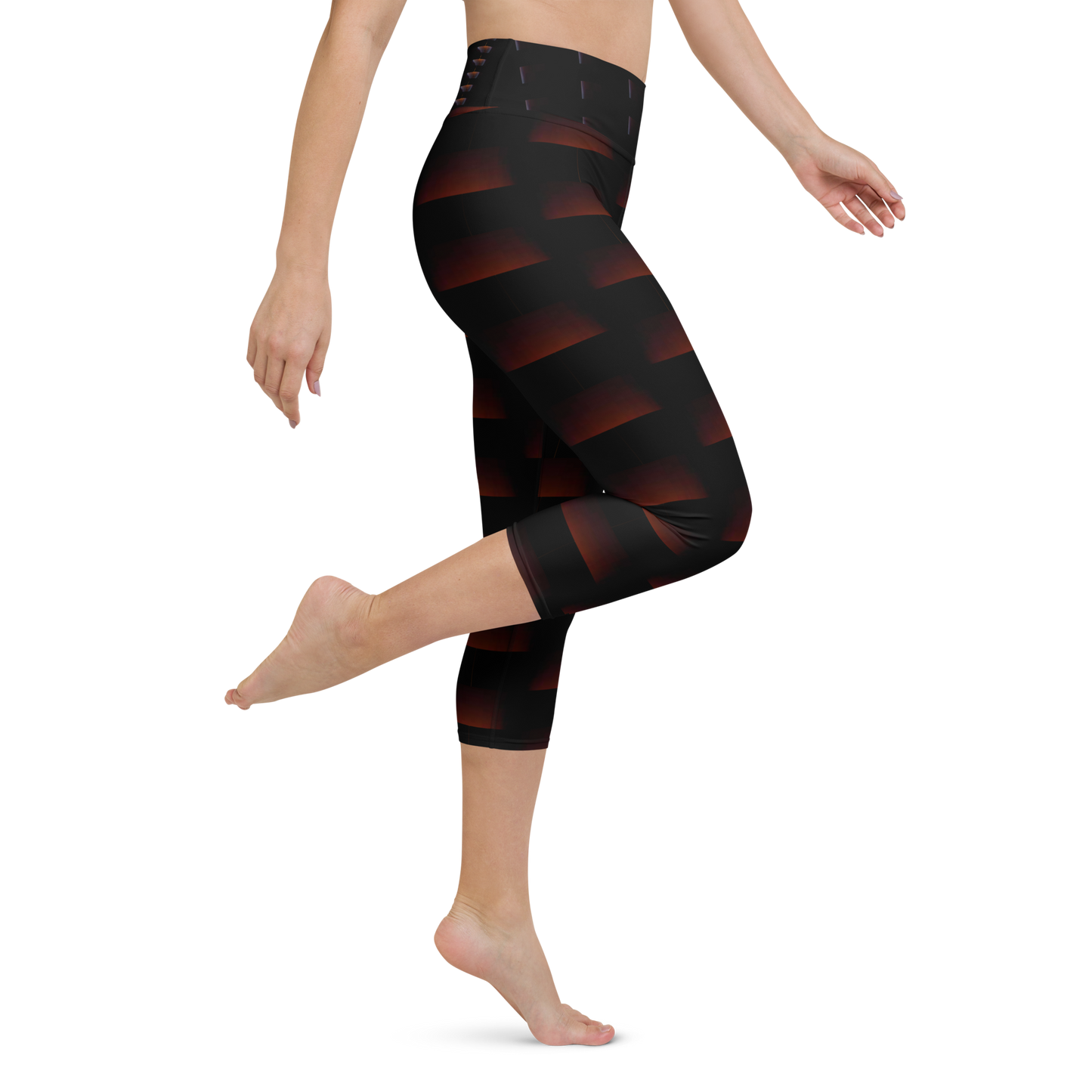 Art meets activewear! These yoga leggings are super soft, stretchy, and ultra-comfortable. Each pair crafted for both yoga sessions and everyday style, is precision-cut and hand-sewn after printing, offering a four-way stretch for optimal flexibility whilst the raised waistband ensures a secure fit and the smooth microfiber yarn of the blend of premium polyester and spandex adds to its comfort. All in all; just quality craftsmanship!