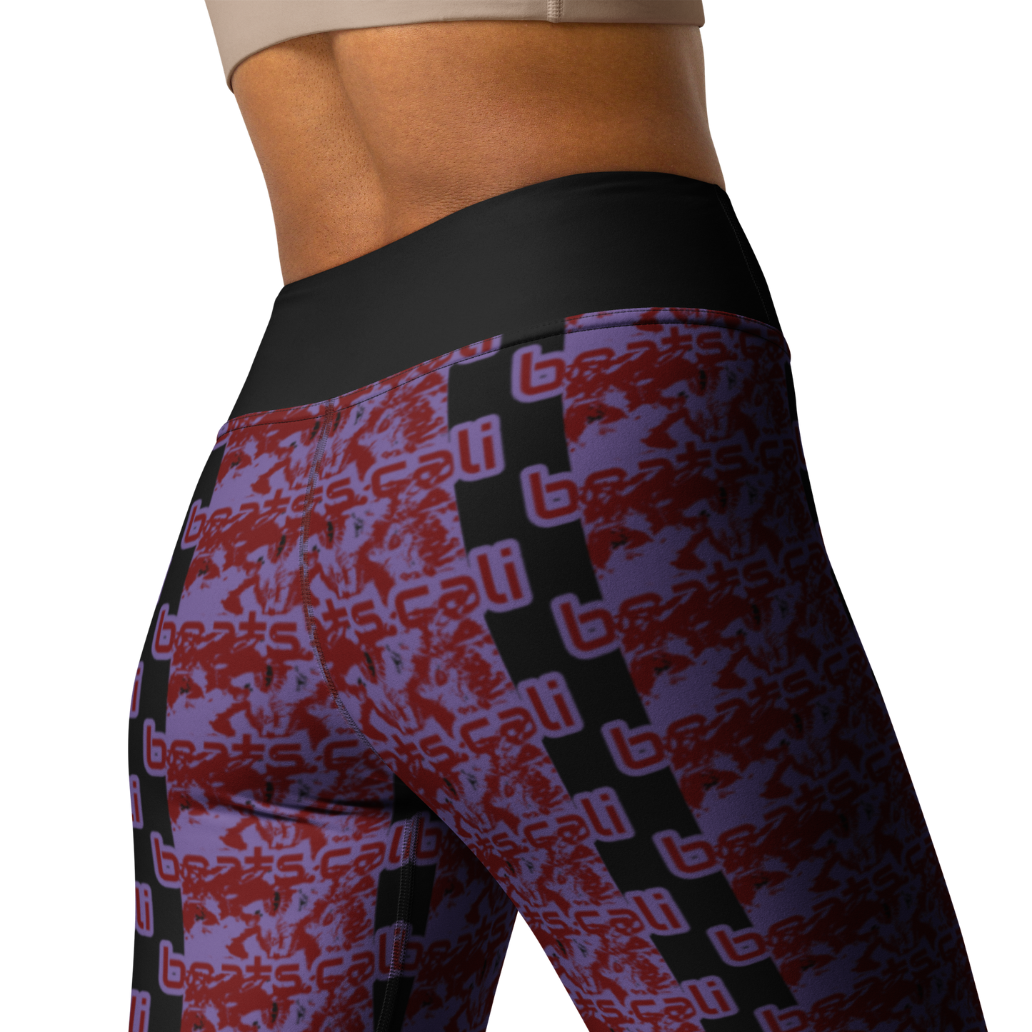 Art meets activewear! These yoga leggings are super soft, stretchy, and ultra-comfortable. Each pair crafted for both yoga sessions and everyday style, is precision-cut and hand-sewn after printing, offering a four-way stretch for optimal flexibility whilst the raised waistband ensures a secure fit and the smooth microfiber yarn of the blend of premium polyester and spandex adds to its comfort. All in all; just quality craftsmanship!