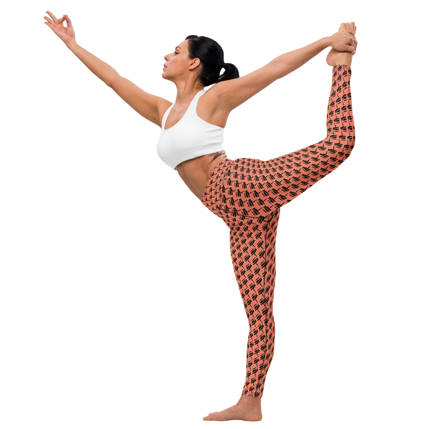 Art meets activewear! These yoga leggings are super soft, stretchy, and ultra-comfortable. Each pair crafted for both yoga sessions and everyday style, is precision-cut and hand-sewn after printing, offering a four-way stretch for optimal flexibility whilst the raised waistband ensures a secure fit and the smooth microfiber yarn of the blend of premium polyester and spandex adds to its comfort. All in all; just quality craftsmanship!