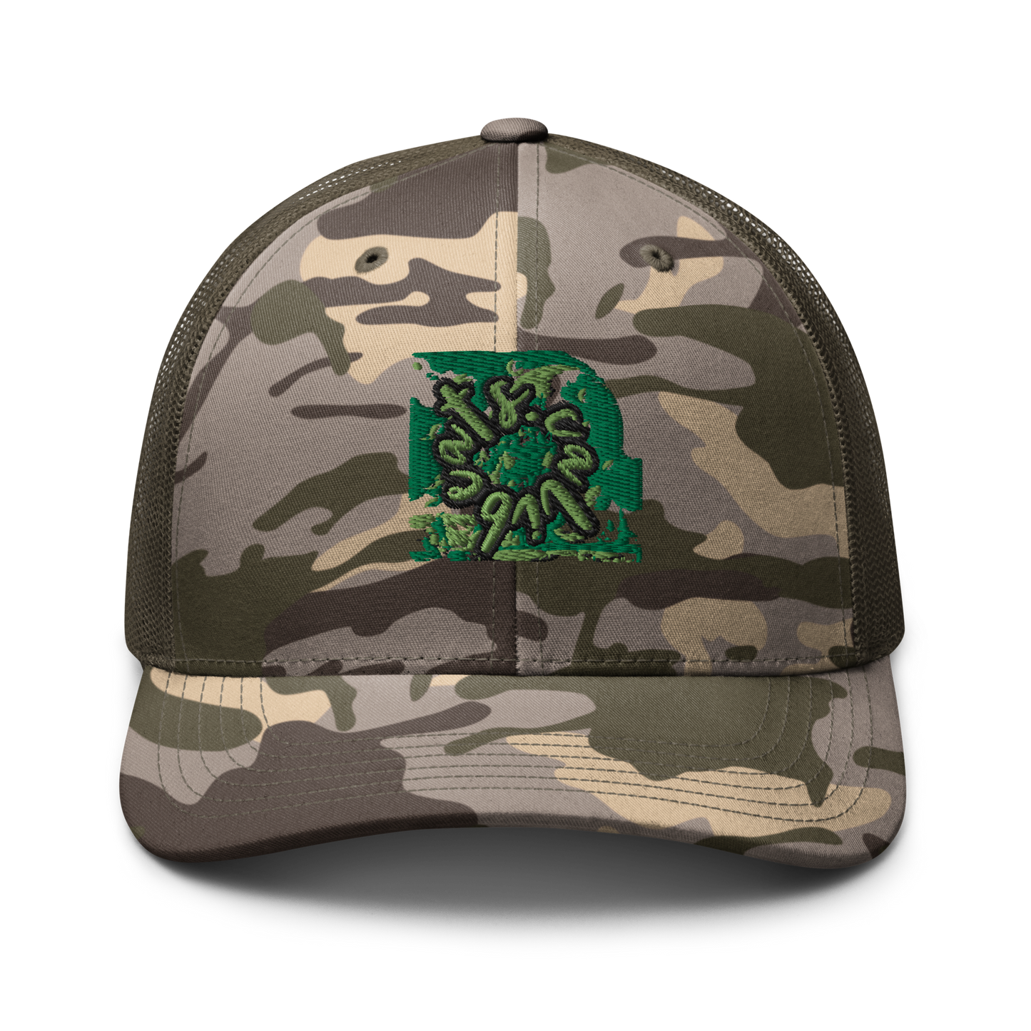 Camouflage trucker hat