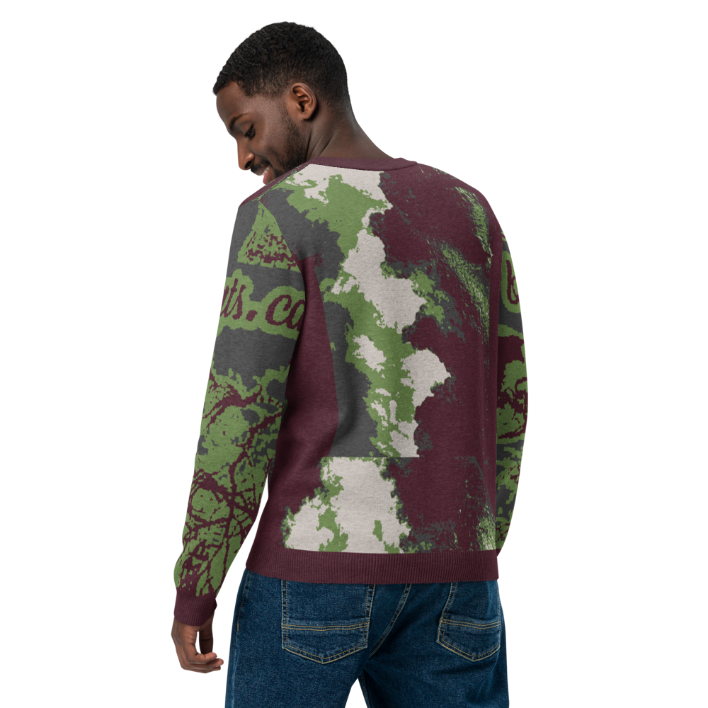 Knitted crew neck sweater