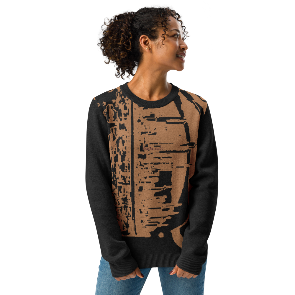 Knitted crew neck sweater
