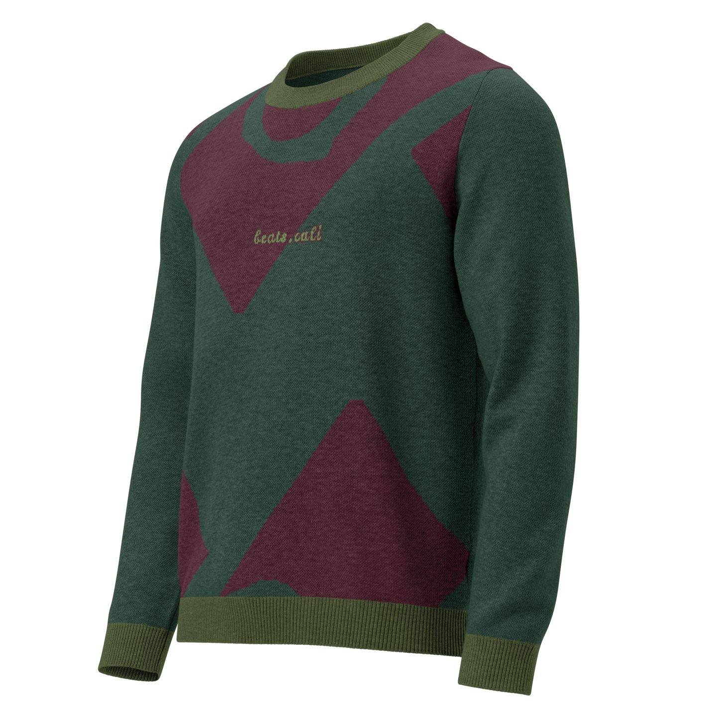 Knitted crew neck sweater