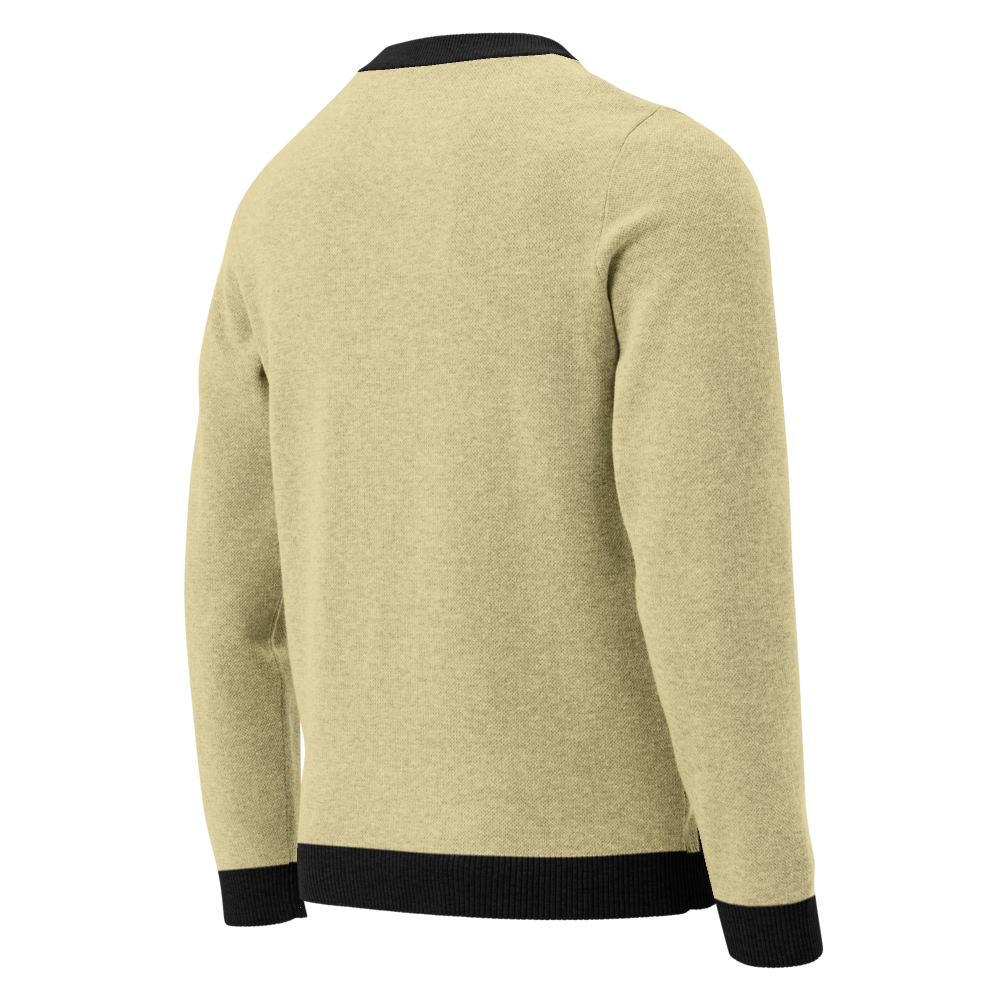 Knitted crew neck sweater