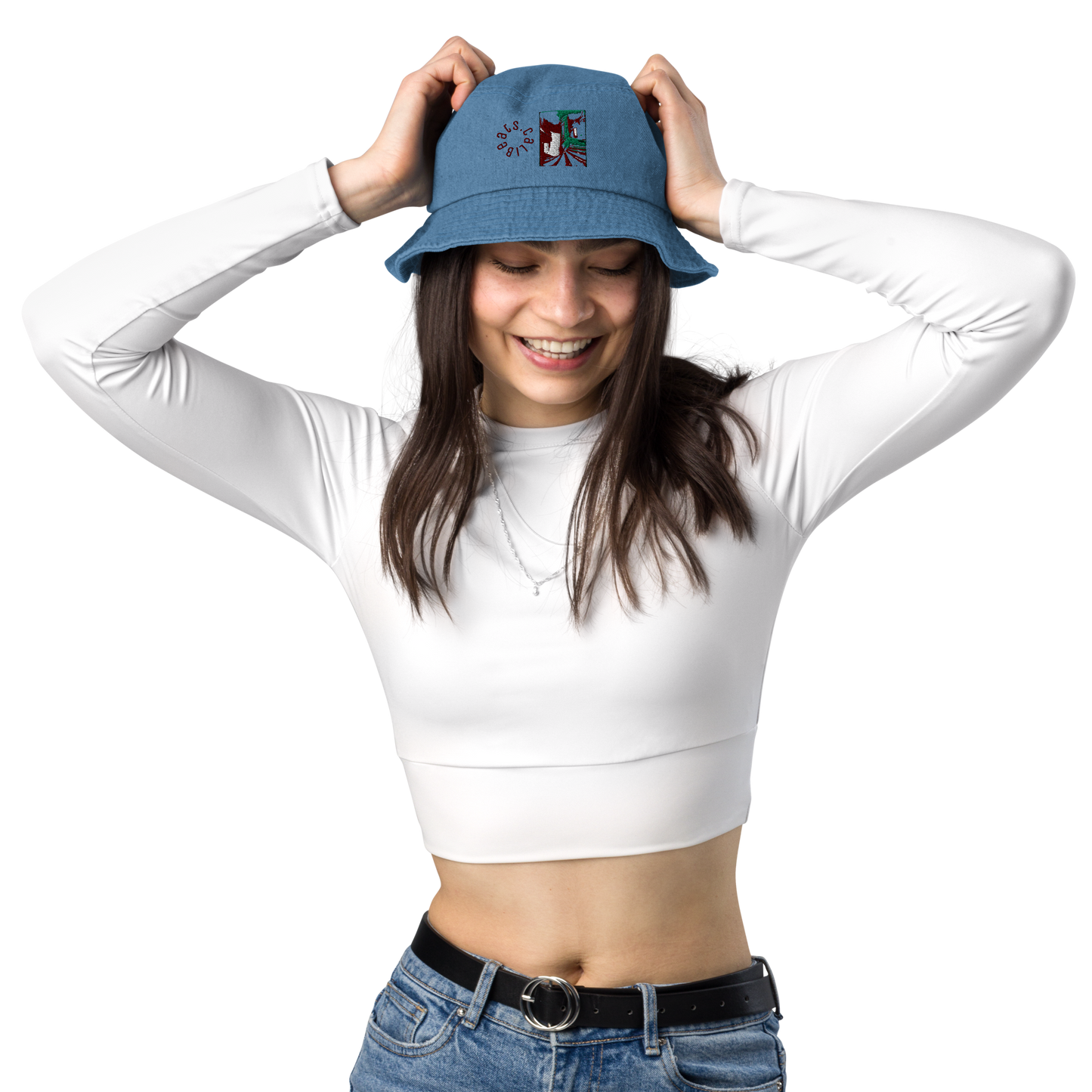 Denim bucket hat