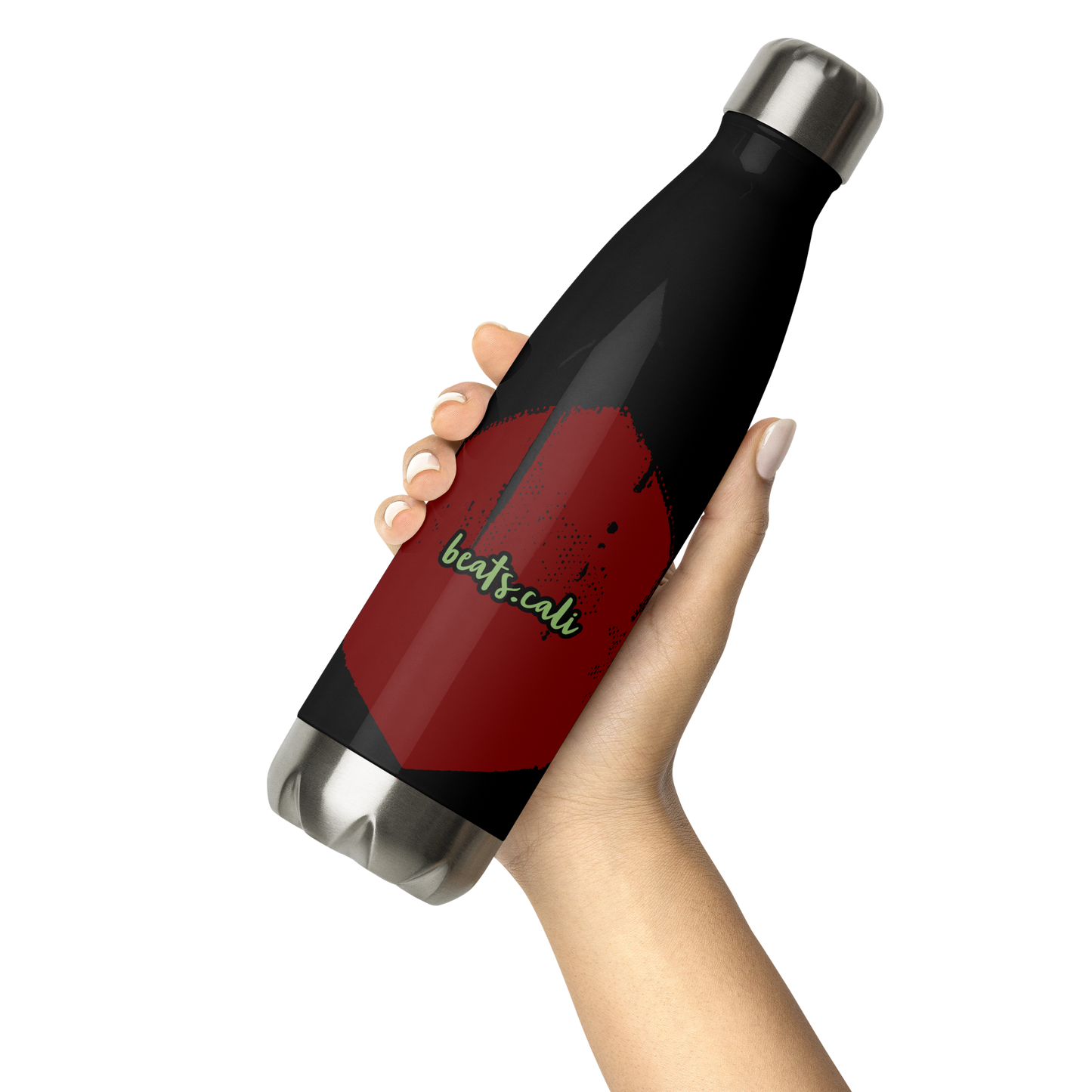 Stay refreshed and hydrated throughout your day with the Beats.Cali stainless steel water bottle, whether you're commuting, hiking, or simply on the move. Crafted with high-grade stainless steel and featuring a double-walled design, this water bottle keeps your beverages hot or cold for hours. Its odourless and leak-proof cap ensures worry-free use on the go.