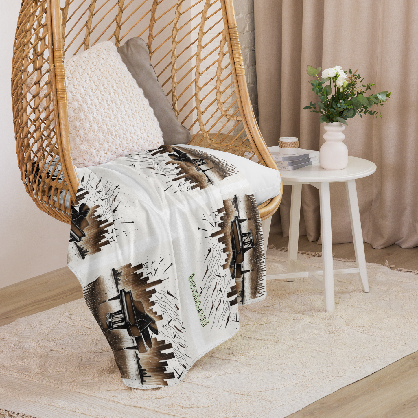 This exquisite sherpa blanket combines a plushie feel with exceptional softness, making it the ultimate comfort companion. Perfect for daily use while lounging on the couch, snuggling up on chilly evenings, or styling your room—this blanket offers unmatched comfortability, style and warmth.