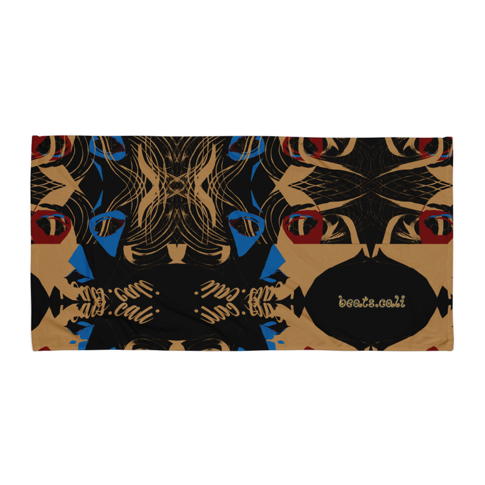 Designed for both aesthetic appeal and practicality, our towel boasts a generous size of 30″ × 60″ × 0.28″ (76 × 152 × 0.7 cm), enveloping you in luxurious warmth with every use. Its all-over sublimation print captures intricate details and vibrant hues, ensuring a visual feast for the senses. But functionality is never compromised with Beats.Cali. The absorbent terry fabric with its water-absorbing capabilities for maximum utility promises to cocoon you in comfort.
