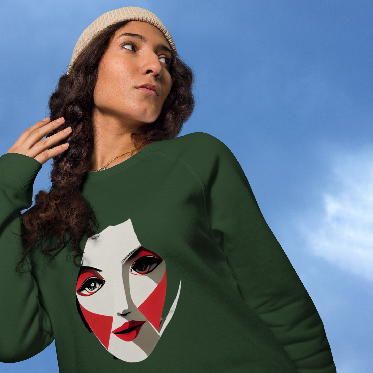 Unisex raglan sweatshirt