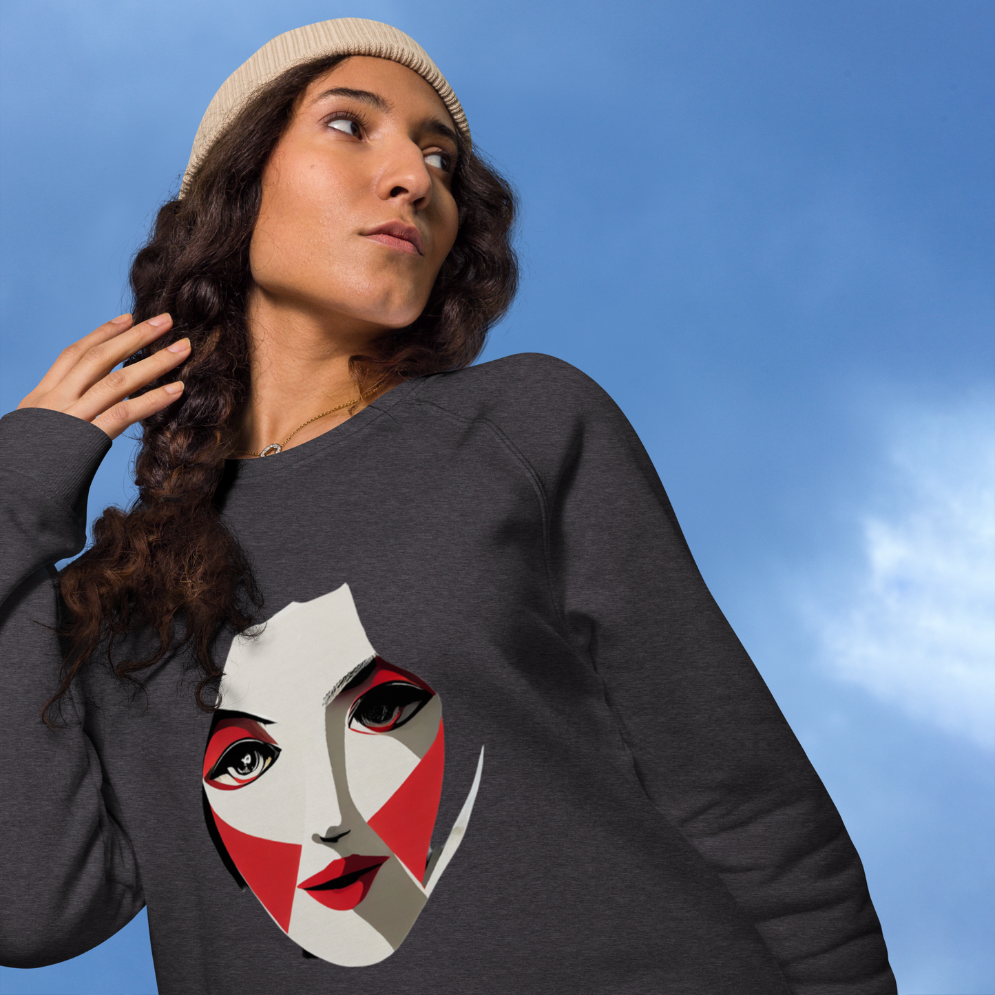 Unisex raglan sweatshirt
