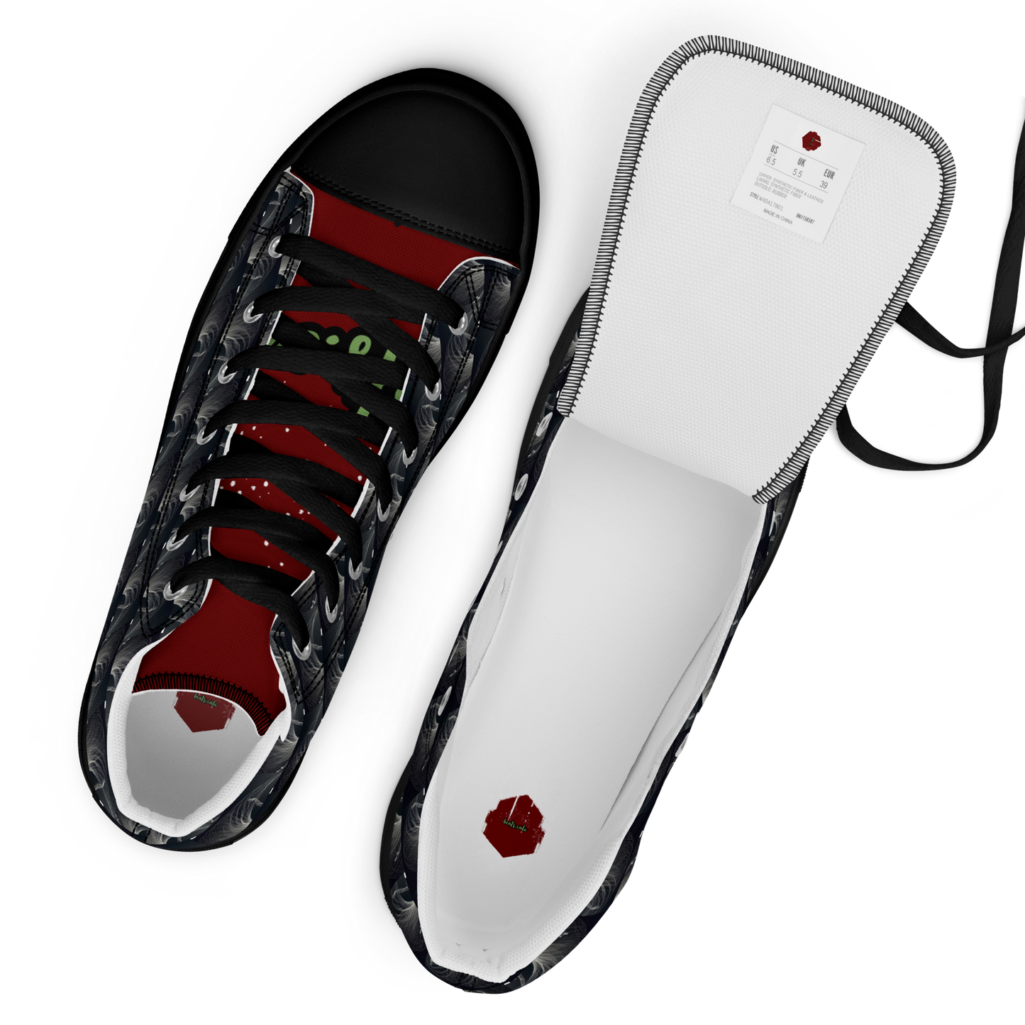 Women’s high top canvas shoes