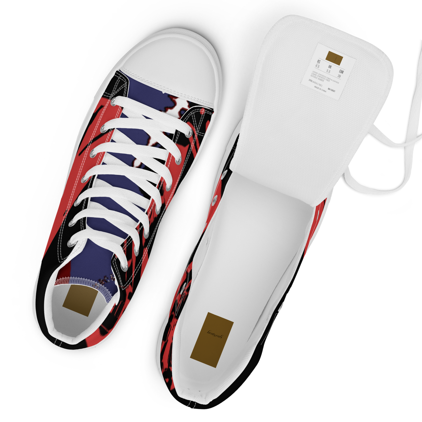 Women’s high top canvas shoes