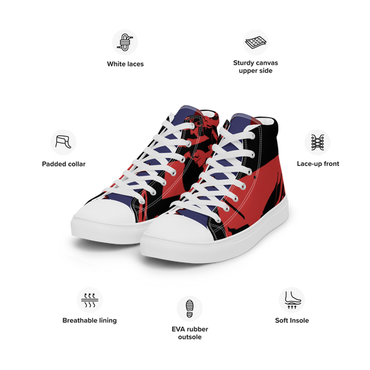 Women’s high top canvas shoes