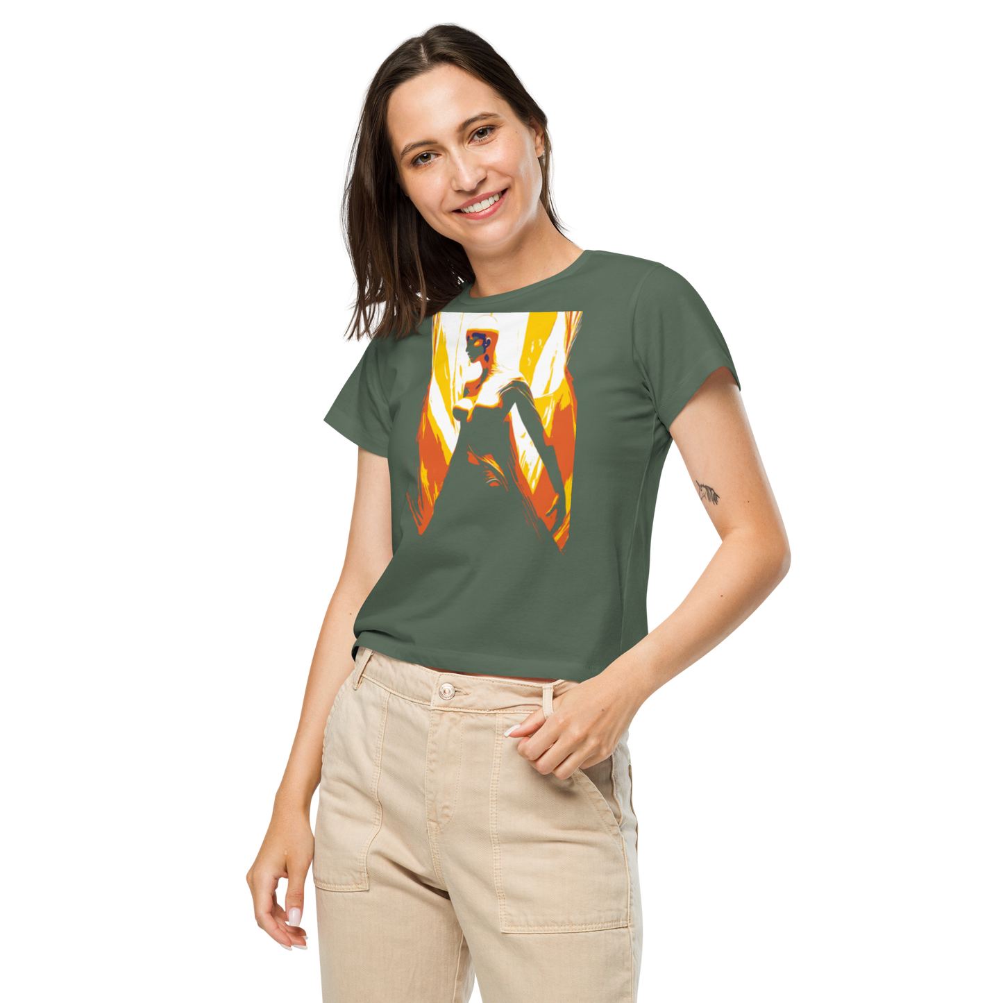 Women’s high-waisted t-shirt