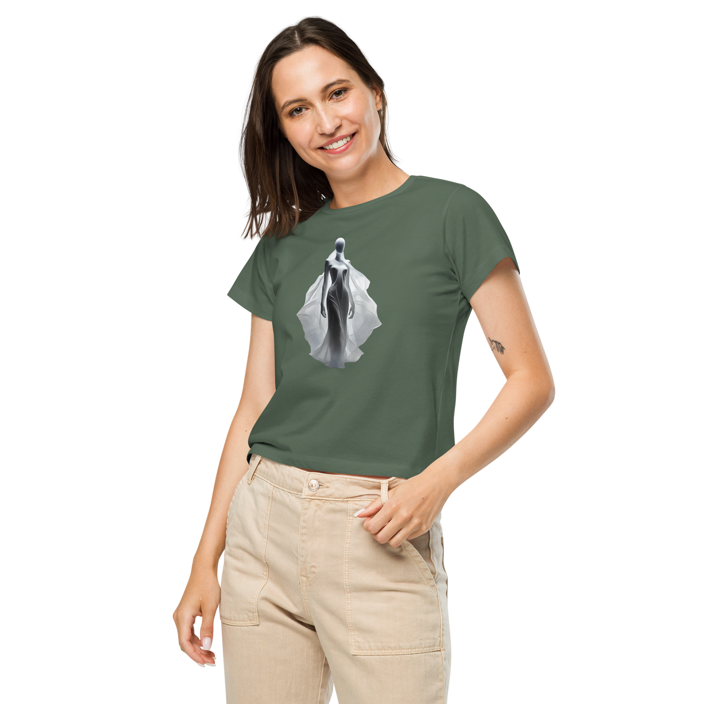 Women’s high-waisted t-shirt