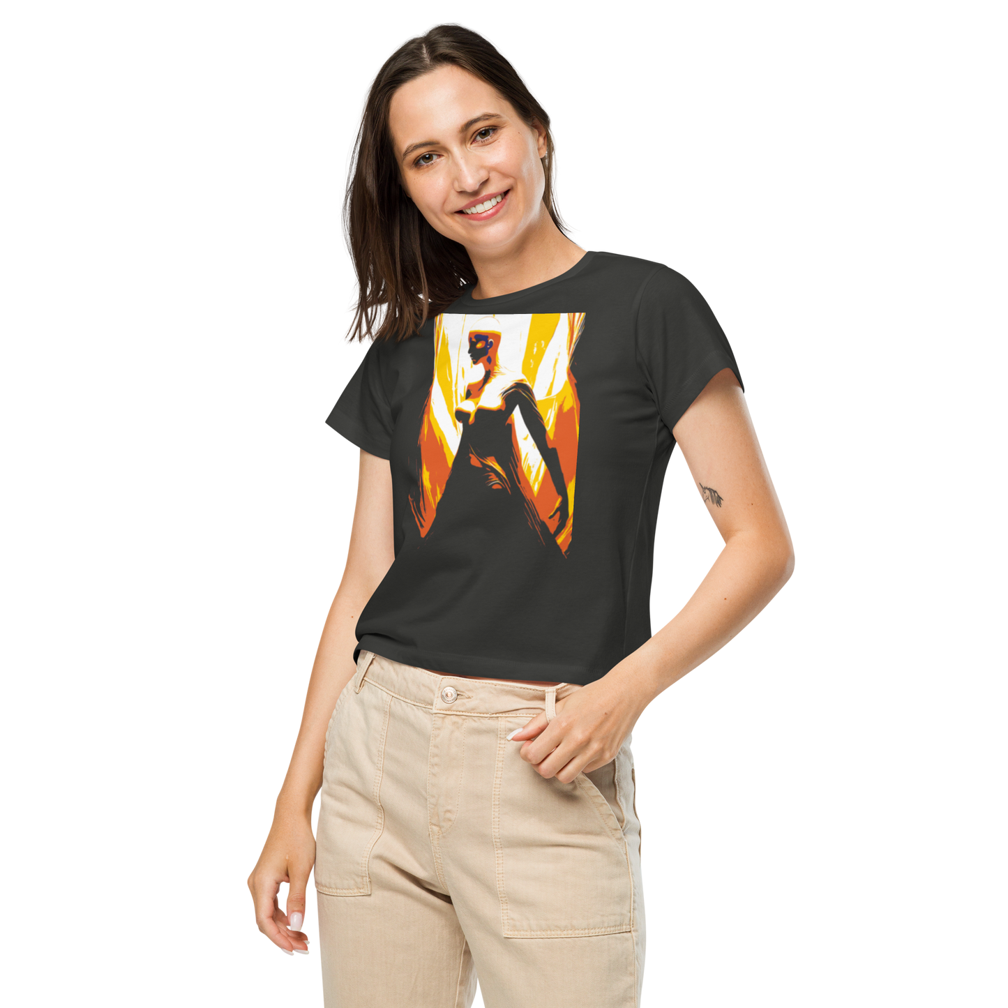 Women’s high-waisted t-shirt