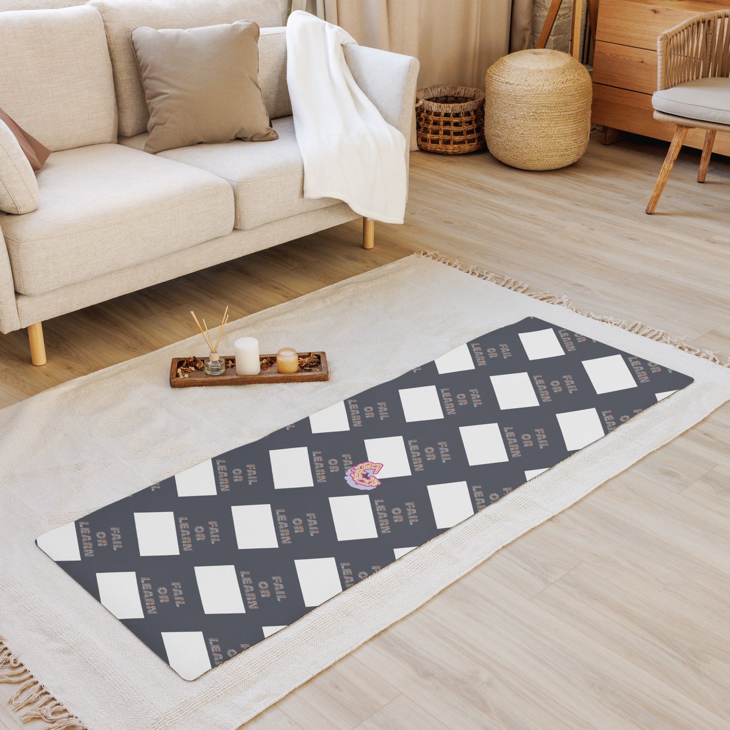 Elevate your yoga experience with our yoga mat, where style meets functionality to enrich your yoga practice sessions. Crafted with a durable rubber base and topped with luxurious microsuede top for optimal grip and support. The anti-slip rubber bottom ensures stability during exercises, meditation and yoga practices.