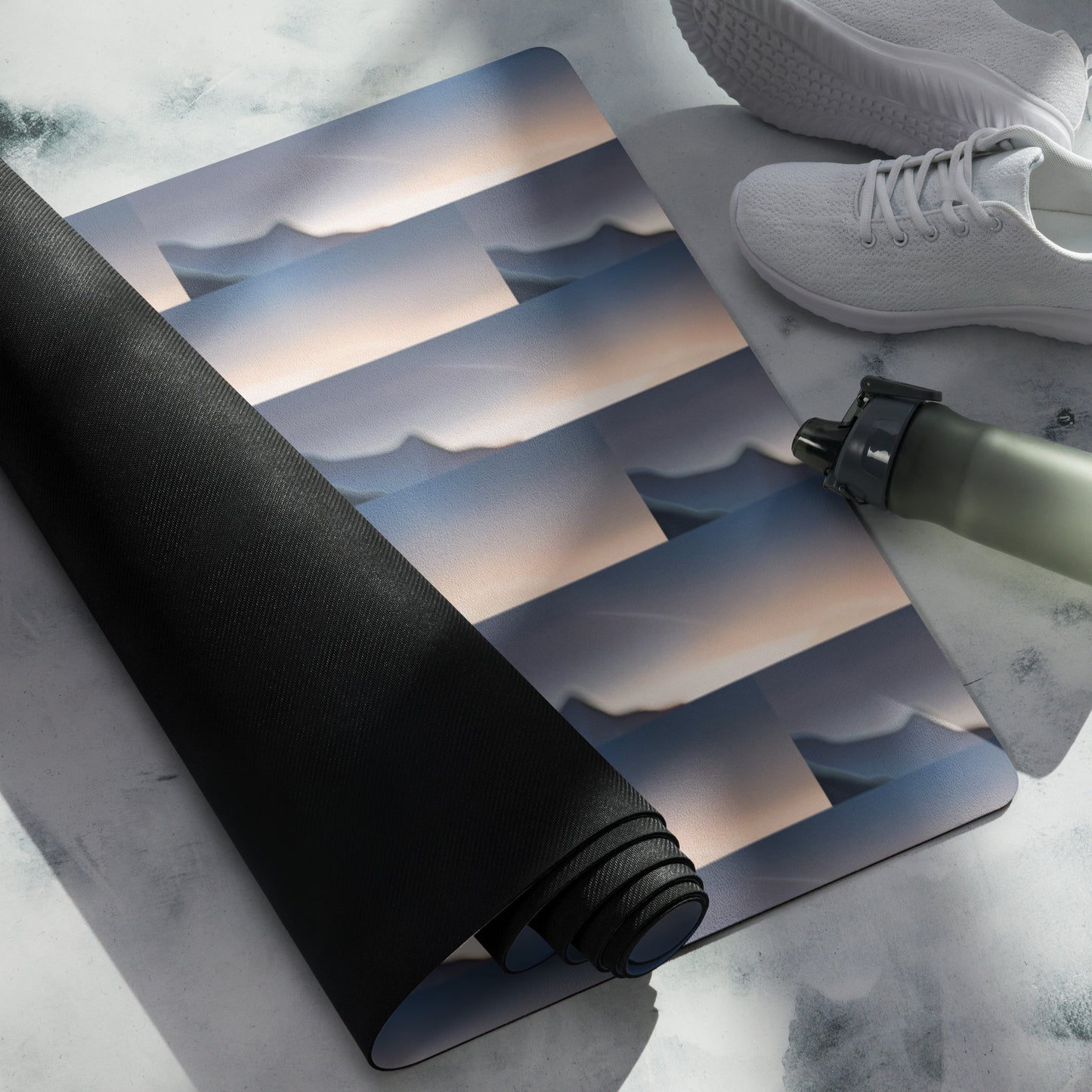 Elevate your yoga experience with our yoga mat, where style meets functionality to enrich your yoga practice sessions. Crafted with a durable rubber base and topped with luxurious microsuede top for optimal grip and support. The anti-slip rubber bottom ensures stability during exercises, meditation and yoga practices.