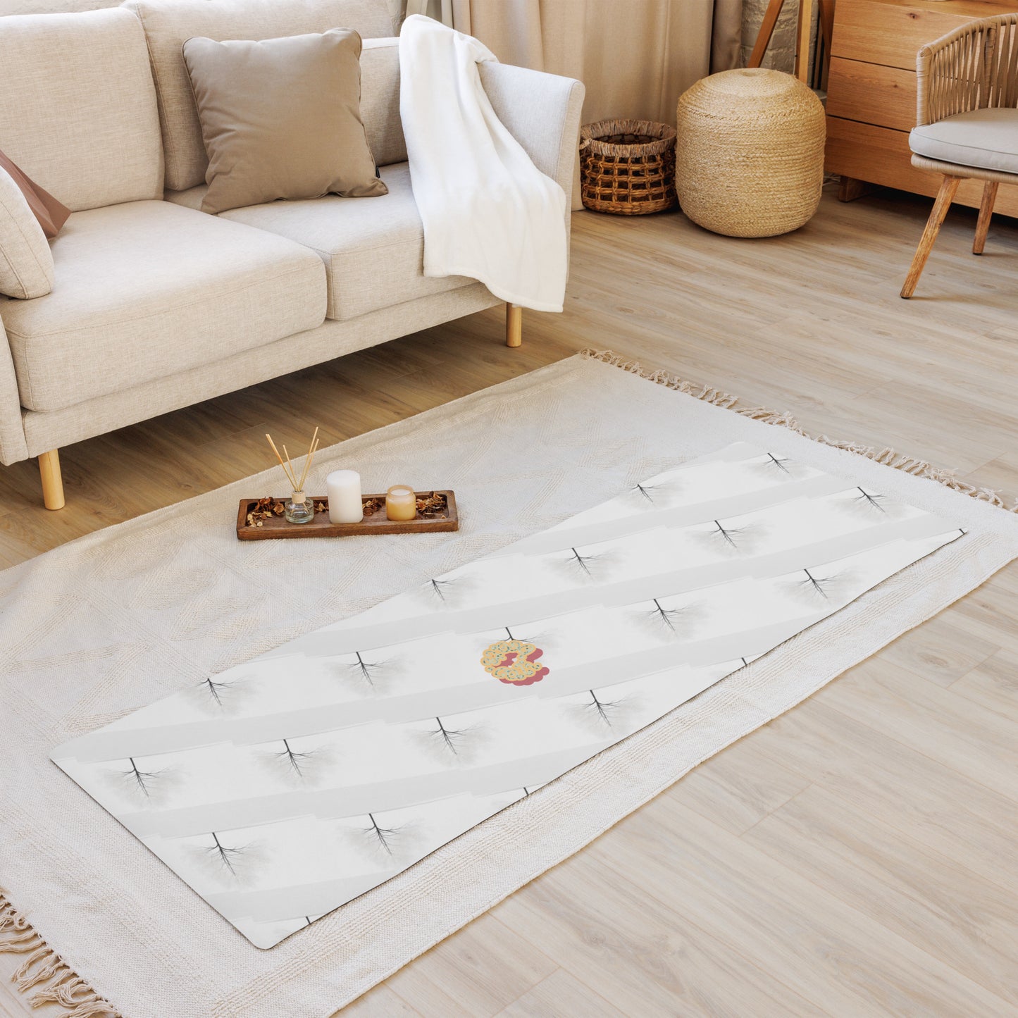 Elevate your yoga experience with our yoga mat, where style meets functionality to enrich your yoga practice sessions. Crafted with a durable rubber base and topped with luxurious microsuede top for optimal grip and support. The anti-slip rubber bottom ensures stability during exercises, meditation and yoga practices.