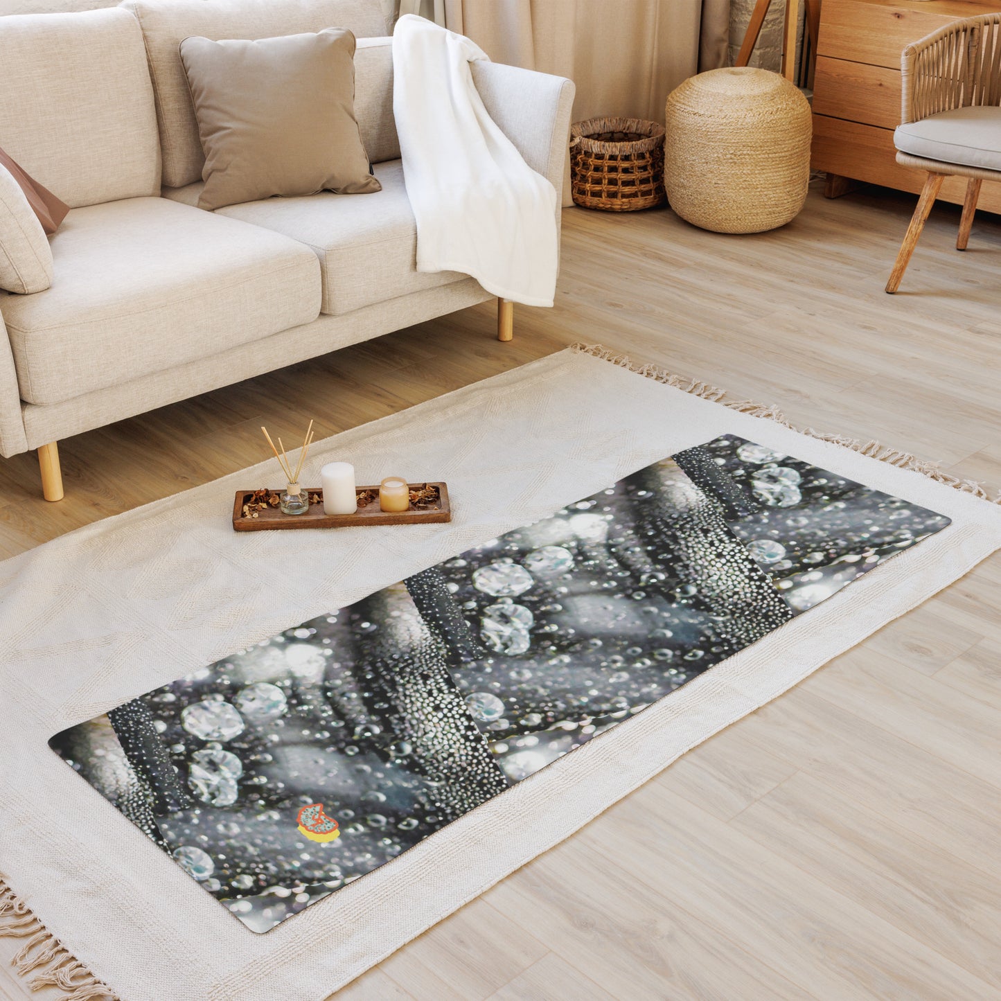 Elevate your yoga experience with our yoga mat, where style meets functionality to enrich your yoga practice sessions. Crafted with a durable rubber base and topped with luxurious microsuede top for optimal grip and support. The anti-slip rubber bottom ensures stability during exercises, meditation and yoga practices.