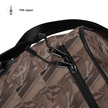 BEATS.CALI duffle bag is built to last. Its robust construction, featuring 100% polyester with black interlining, ensures it can handle the demands of your busiest days. With a generous interior space measuring 22" x 11.5" x 11.5", staying organized has never been easier. Utilize the multiple pockets, including a secure zipper pocket, to keep your essentials within reach.&nbsp; our duffle bag ensures stability with T-piping, providing peace of mind as you navigate daily.