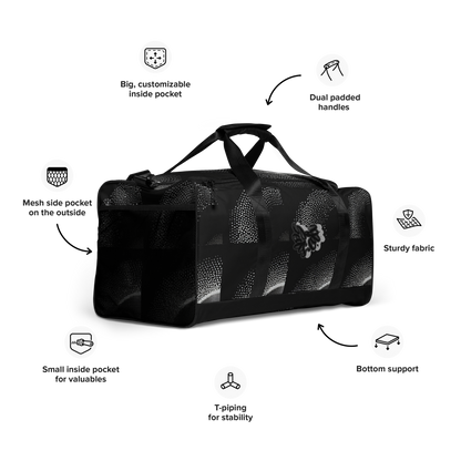 A fusion of durability, style, and practicality. The elegance of its art, makes it a statement piece beyond just a duffle bag. Crafted with meticulous attention to detail, ample interior space, adjustable padded straps and dual handles checks comfortability and convenience. Stability is guaranteed with T-piping. Elevate your travels with our Artisan Duffle Bag.