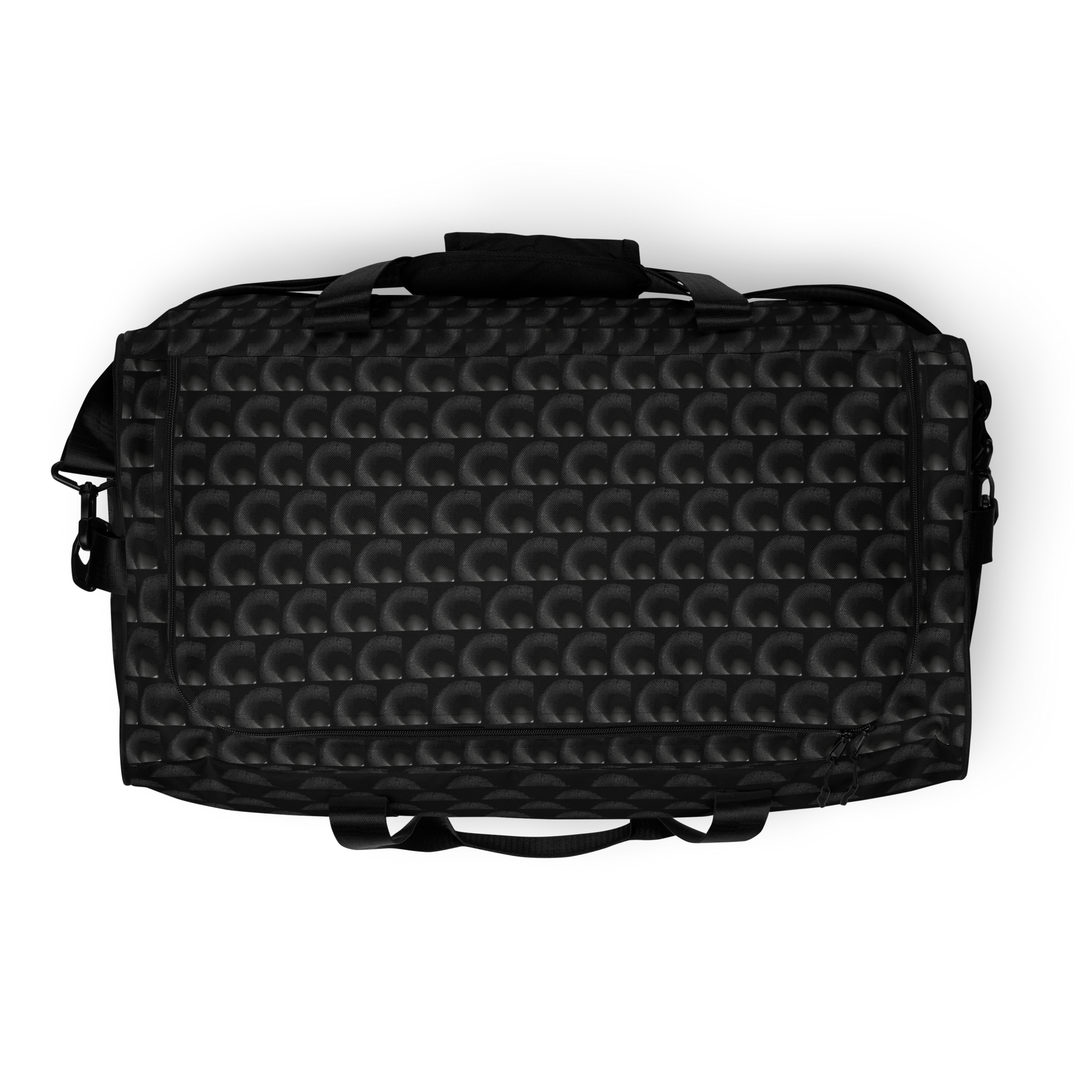 BEATS.CALI duffle bag is built to last. Its robust construction, featuring 100% polyester with black interlining, ensures it can handle the demands of your busiest days. With a generous interior space measuring 22" x 11.5" x 11.5", staying organized has never been easier. Utilize the multiple pockets, including a secure zipper pocket, to keep your essentials within reach.&nbsp; our duffle bag ensures stability with T-piping, providing peace of mind as you navigate daily.