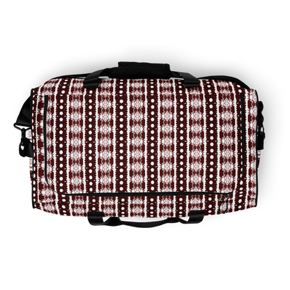 Our duffle bag is built to last. Its robust construction, featuring 100% polyester with black interlining, ensures it can handle the demands of your busiest days. With a generous interior space measuring 22" x 11.5" x 11.5", staying organized has never been easier. Utilize the multiple pockets, including a secure zipper pocket, to keep your essentials within reach.&nbsp; our duffle bag ensures stability with T-piping, providing peace of mind as you navigate daily.