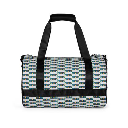 Experience the perfect blend of durability, style, and artistic flair with beats.cali Gym Bag. Crafted from premium, water-resistant materials, this bag is built to withstand the rigors of your daily workout routine. Its sleek design and vibrant art-themed patterns make a bold statement wherever you go. Ready to crush your fitness goals? Energize your gym sessions with our eye-catching Gym Bag. 