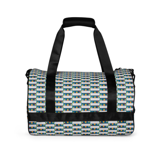 Experience the perfect blend of durability, style, and artistic flair with beats.cali Gym Bag. Crafted from premium, water-resistant materials, this bag is built to withstand the rigors of your daily workout routine. Its sleek design and vibrant art-themed patterns make a bold statement wherever you go. Ready to crush your fitness goals? Energize your gym sessions with our eye-catching Gym Bag. 