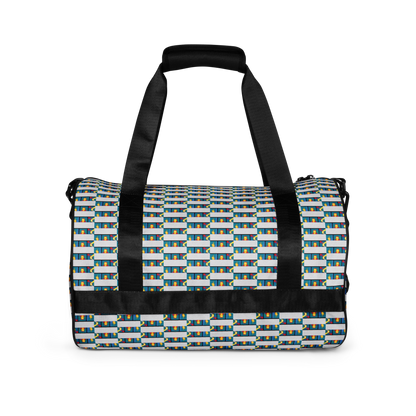 Crafted from durable 100% polyester and featuring sturdy, water-resistant fabric, this gym bag from beats.cali. combines fun with functionality. Perfect for stashing your workout essentials, it comes equipped with plenty of pockets to keep you organized. The fabric weight of 9.91 oz/yd² (336 g/m²) ensures durability.