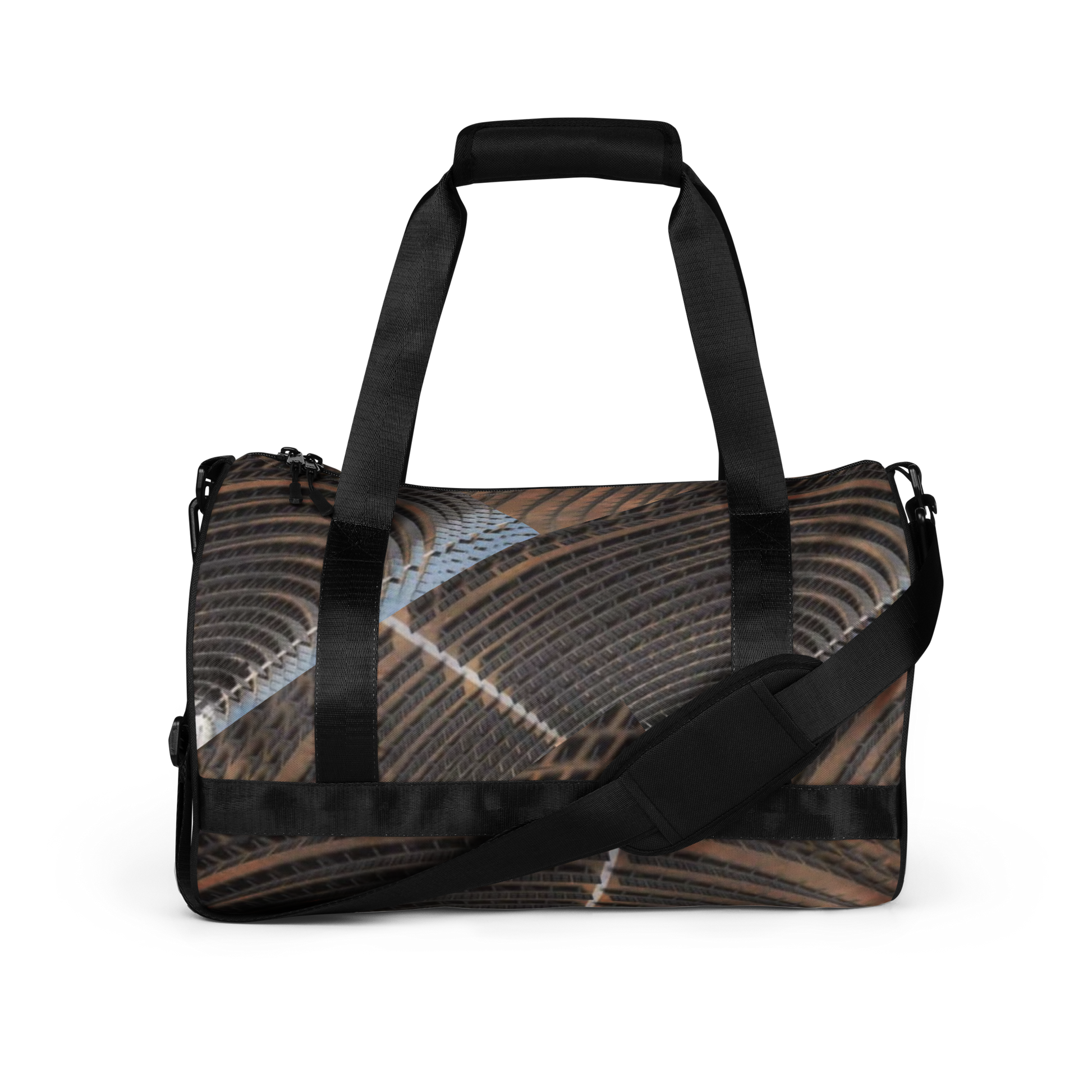 Crafted from durable 100% polyester and featuring sturdy, water-resistant fabric, this gym bag from beats.cali. combines fun with functionality. Perfect for stashing your workout essentials, it comes equipped with plenty of pockets to keep you organized. The fabric weight of 9.91 oz/yd² (336 g/m²) ensures durability.