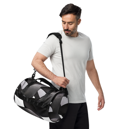 Crafted from durable 100% polyester and featuring sturdy, water-resistant fabric, this gym bag from beats.cali. combines fun with functionality. Perfect for stashing your workout essentials, it comes equipped with plenty of pockets to keep you organized. The fabric weight of 9.91 oz/yd² (336 g/m²) ensures durability.