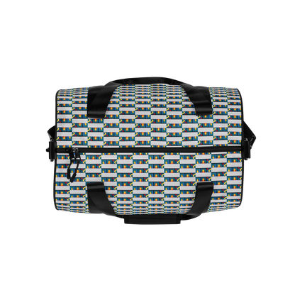 Crafted from durable 100% polyester and featuring sturdy, water-resistant fabric, this gym bag from beats.cali. combines fun with functionality. Perfect for stashing your workout essentials, it comes equipped with plenty of pockets to keep you organized. The fabric weight of 9.91 oz/yd² (336 g/m²) ensures durability.