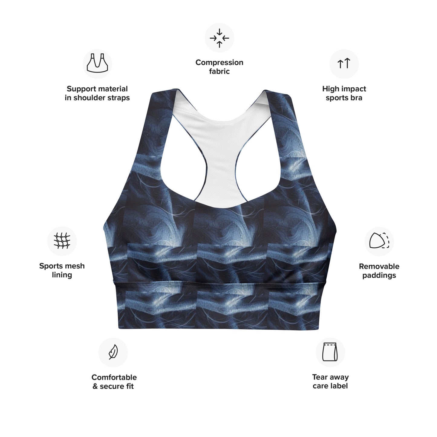Longline sports bra
