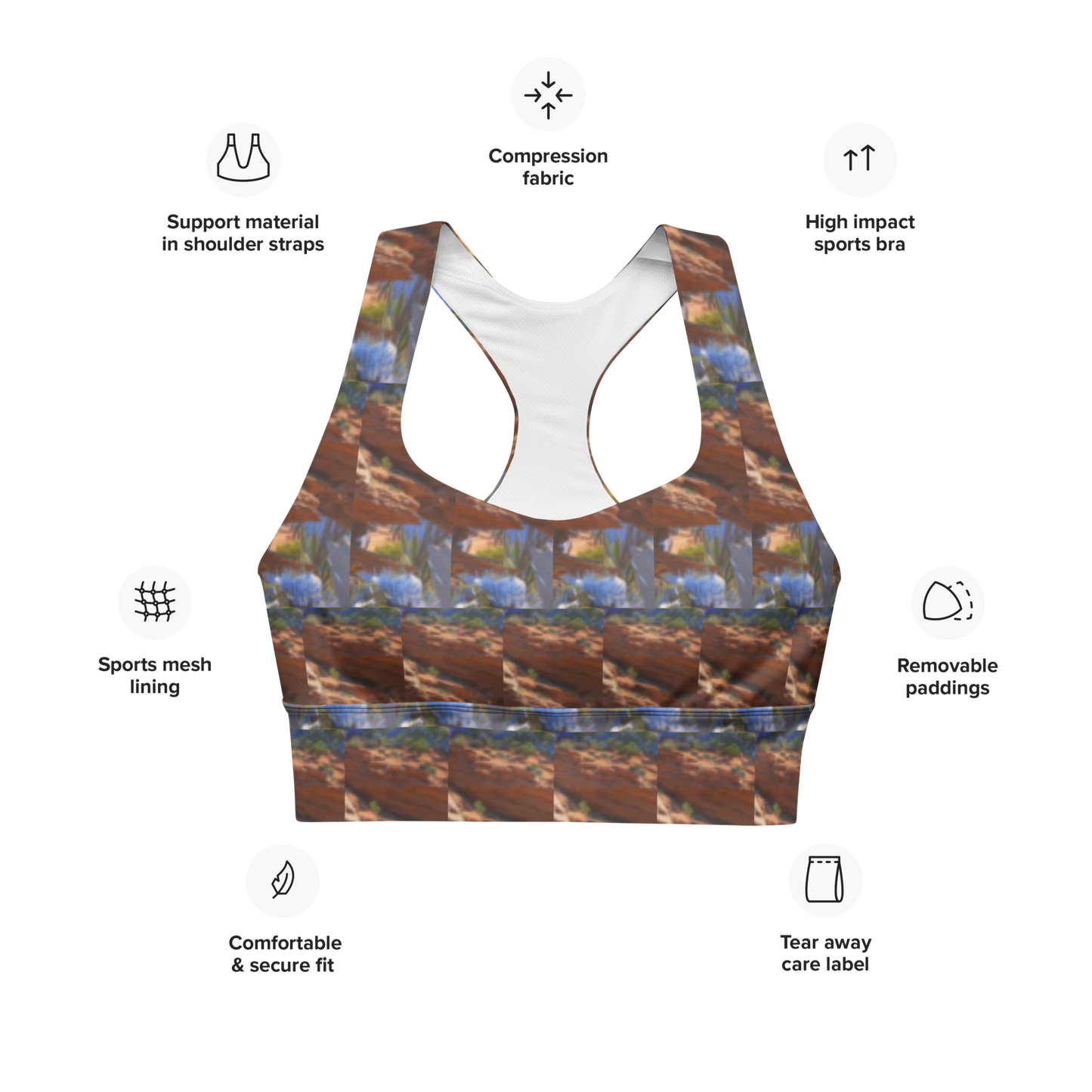 Longline sports bra