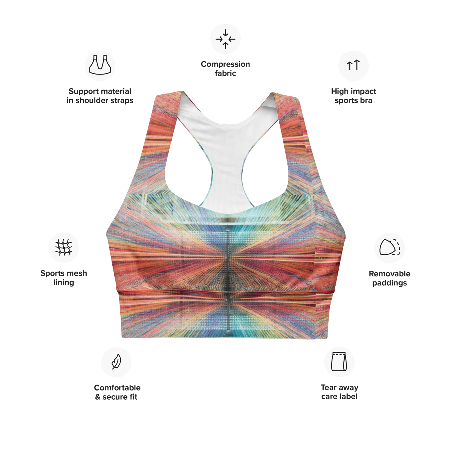 Longline sports bra