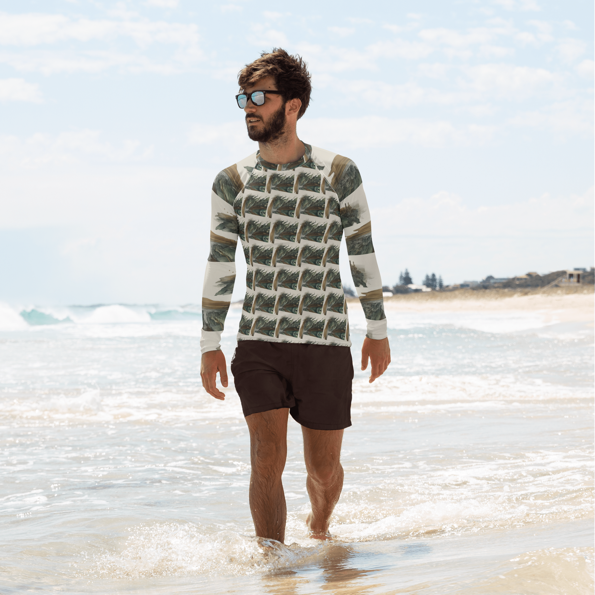 Constructed from 82% polyester and 18% spandex, this rash guard features a soft, four-way stretch fabric that contours perfectly to your body, thus providing unmatched comfort during all activities. Engage confidently; with your skin safeguarded against damaging UV rays, its UPF 50+ protection ensures that ultimate protection. With flat ergonomic seams and cover stitching, beats.cali’s rash guards are built for endurance, letting you concentrate on your performance without concern for wear and tear. 